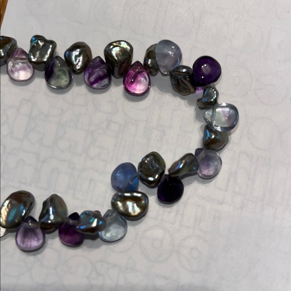 Honora natural freshwater pearl and gemstone strand - Picture 4 of 4